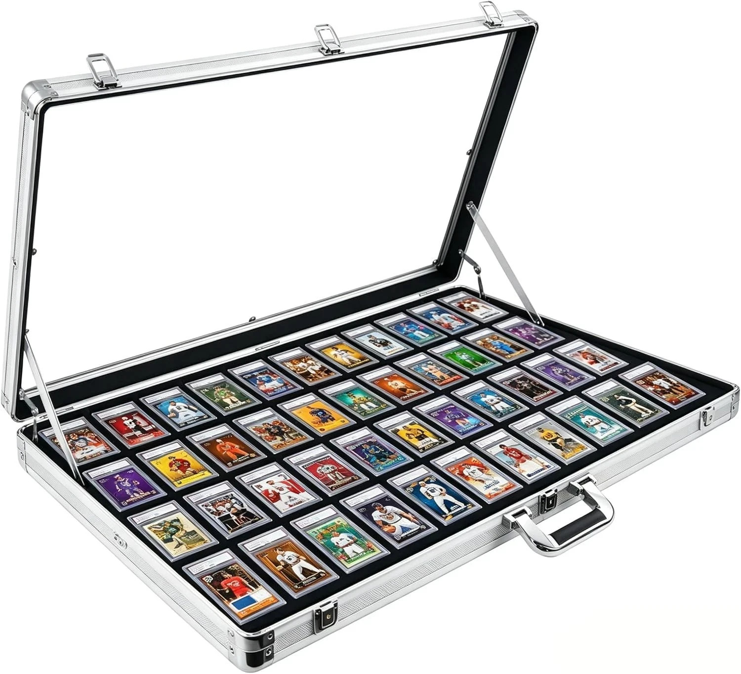 Card Show Display Case Large Aluminum 34″X22″ Lockable Trading Card Display