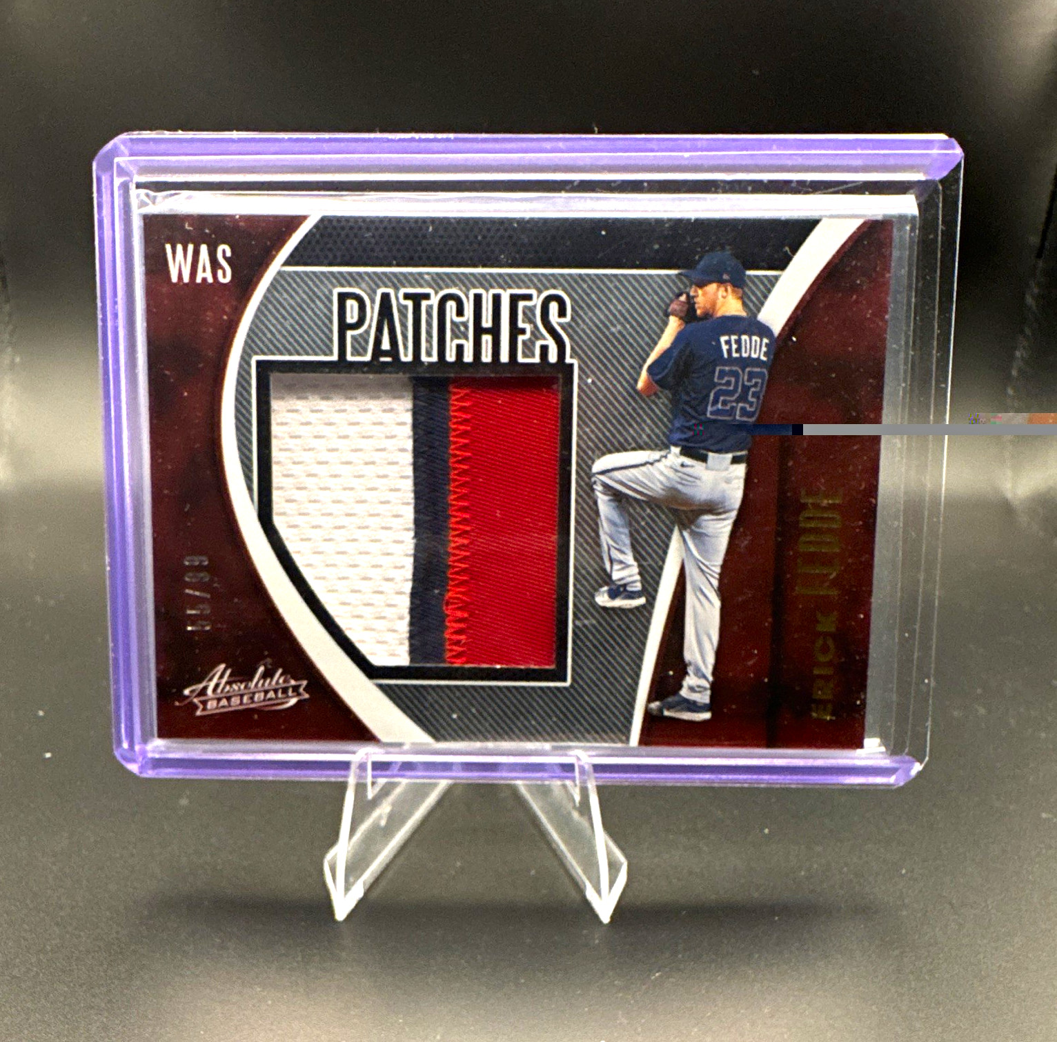 Panini 2021 Absolute Erick Fedde Patches Memorabilia Insert #PAT-EF /99
