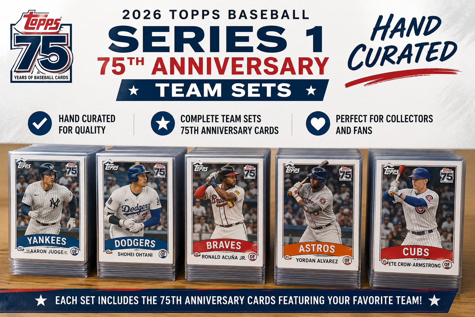 2026 Topps Series 1 75th Anniversary Team Sets