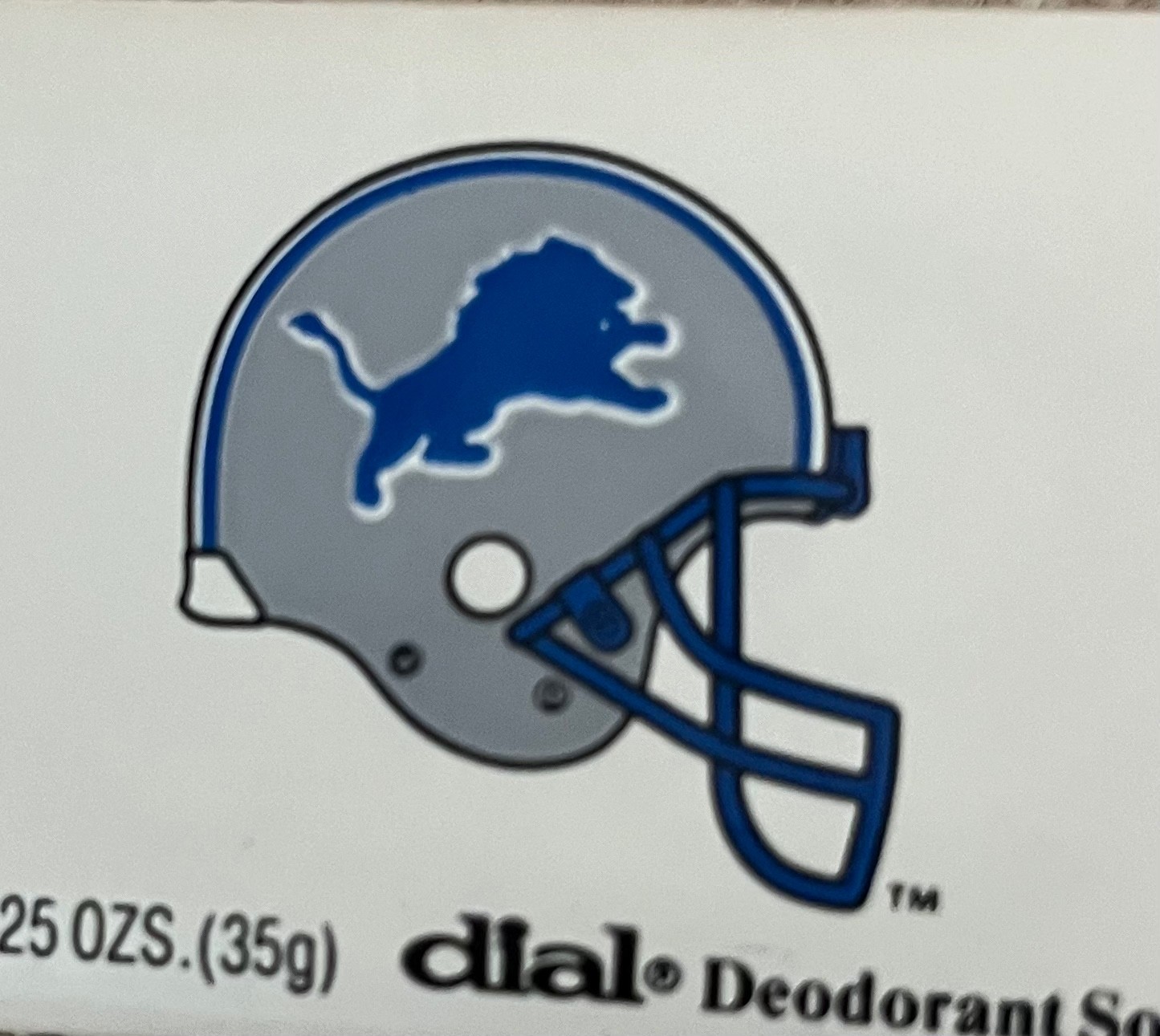 NFL Detroit Lions Helmet Advertising Dial Soap Bar