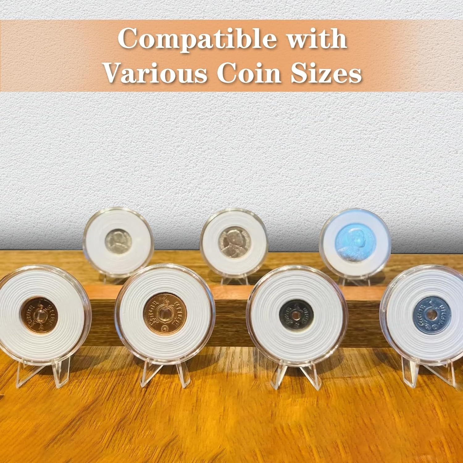 Acrylic Clear Display Stand Holder for Coins Cards PSA Slabs Collectibles Racks
