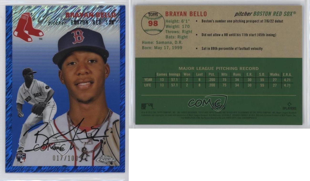 2023 Topps Chrome Platinum Anniversary 17/100 Brayan Bello #98 Rookie RC 14sr