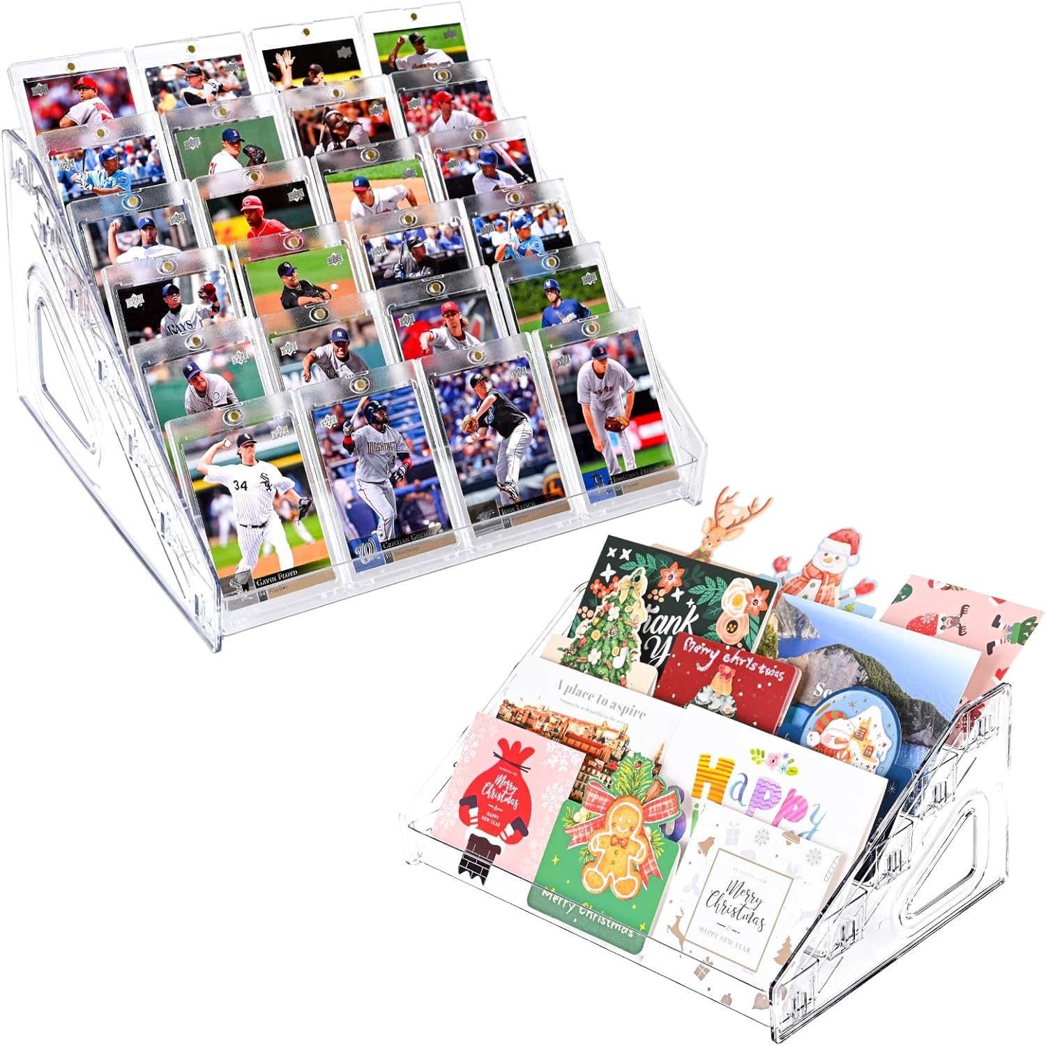 5 Tier Acrylic Card Display Stand for Trading Baseball PSA Sports Collection