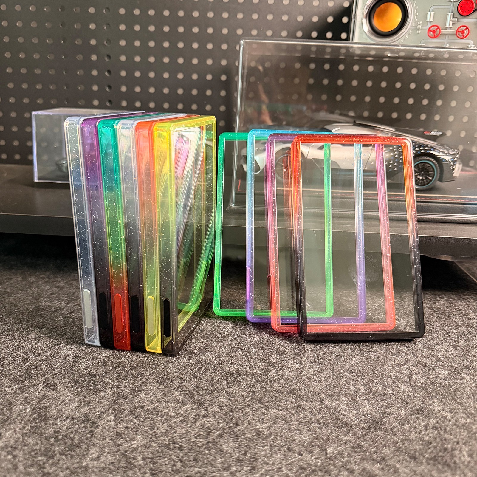 Gradient Colors Graded Card Slab Protector Glitter TPU Bumper For PSA/CGC 35PT