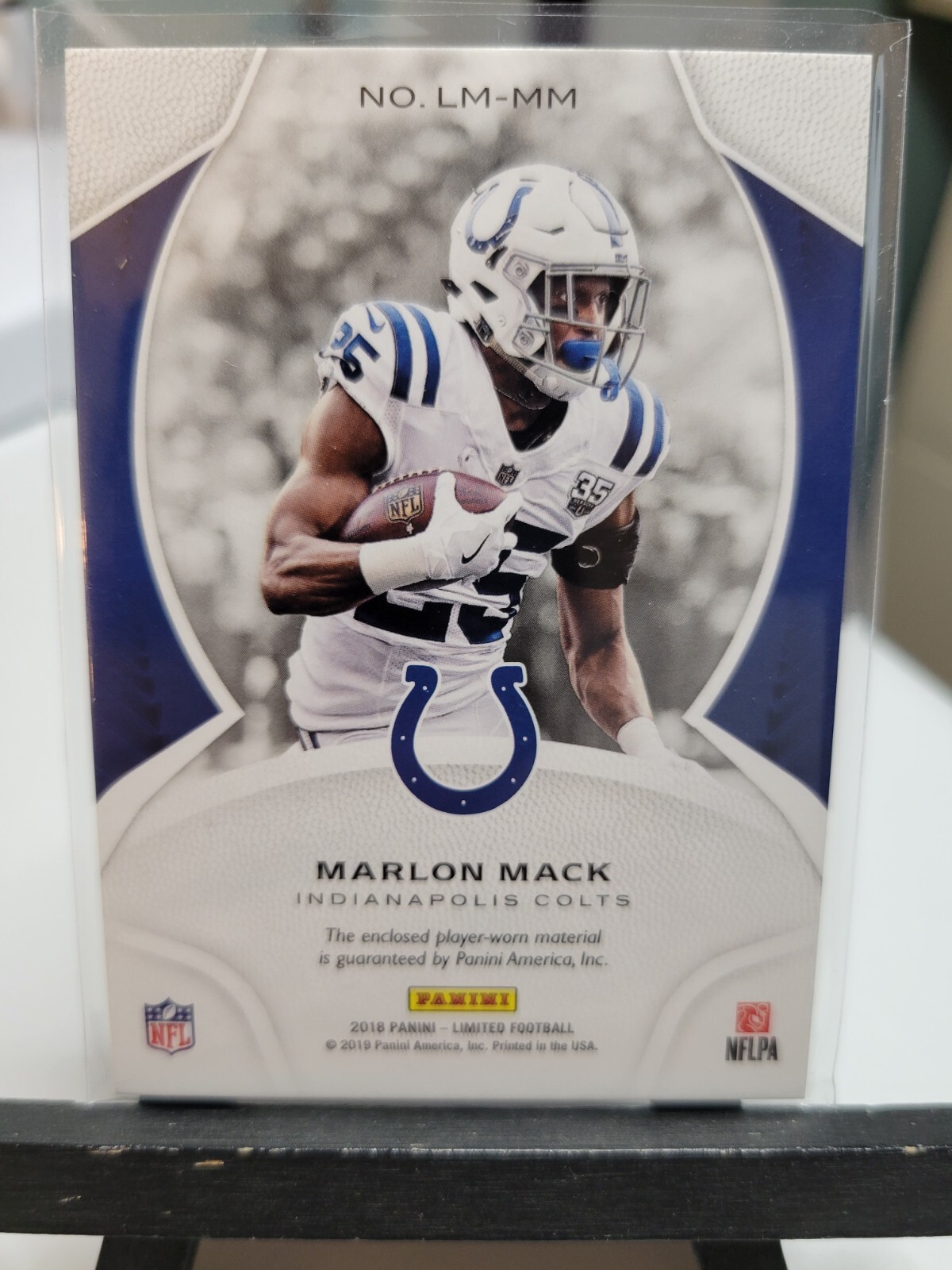 Marlon Mack Limitless Relic Gold 27/50 2018 Panini Limited Football