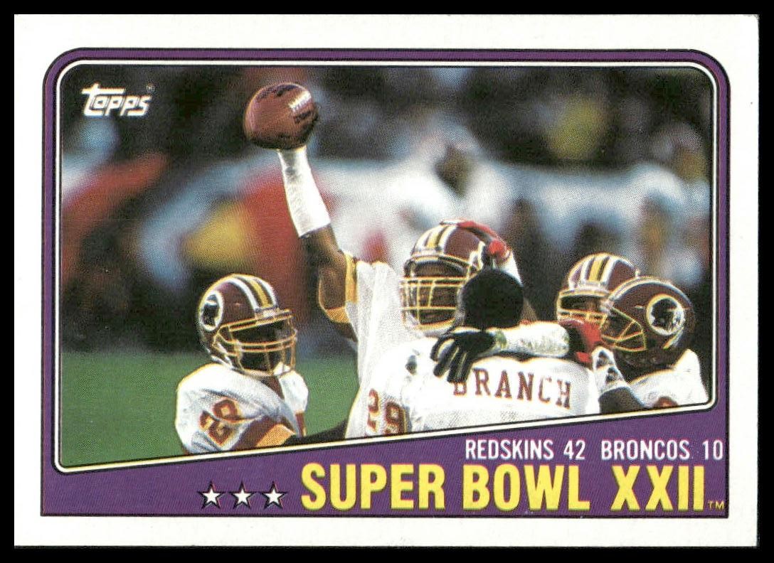 Super Bowl XXII SBXXII 1988 Topps #1