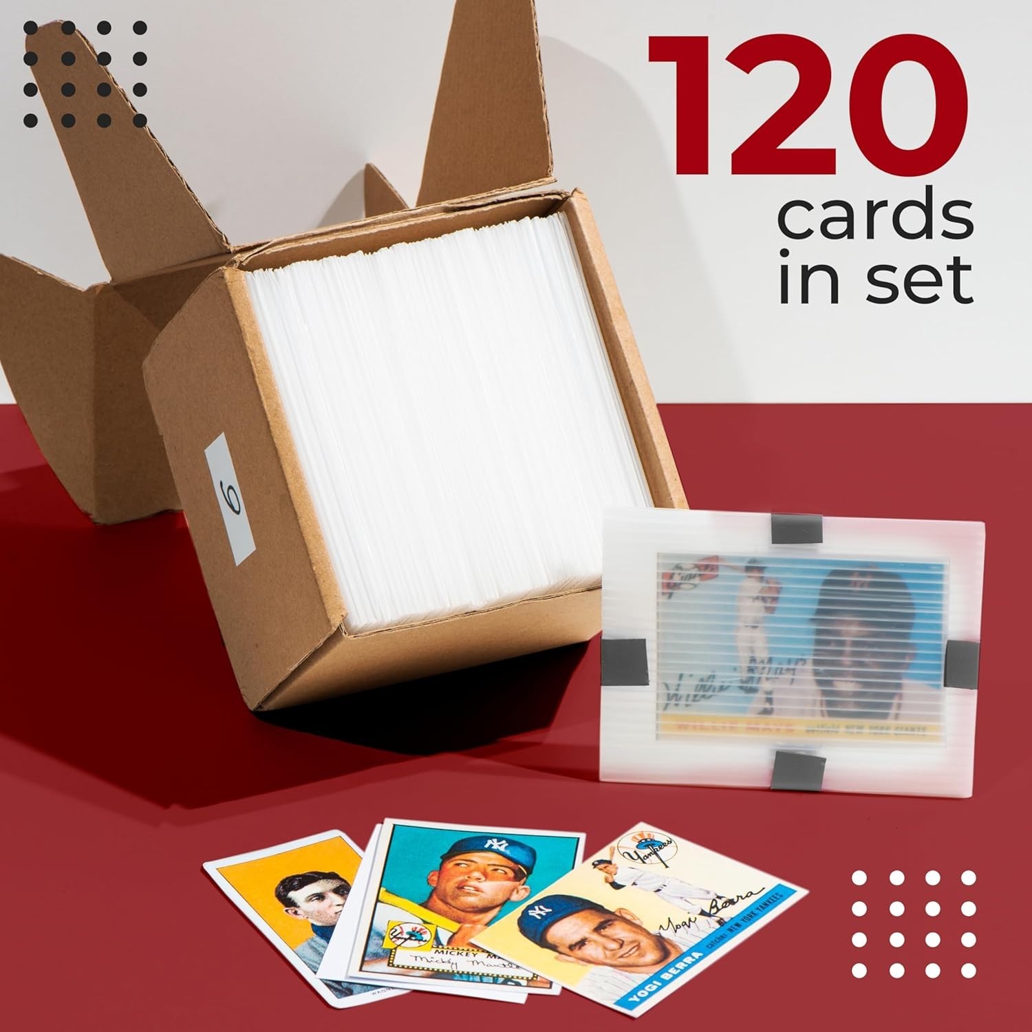 Trading Card Shipping Protector 120 Pack, 3.5″ x 4.5″, Durable Plastic