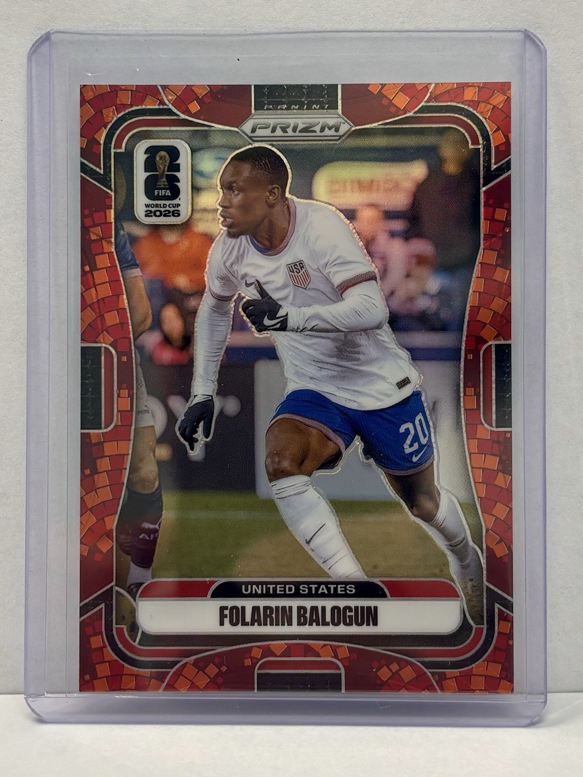 Falorin Balogun 2026 Panini Prizm FIFA World Cup Maple Leaf Prizm #/86 USA #438