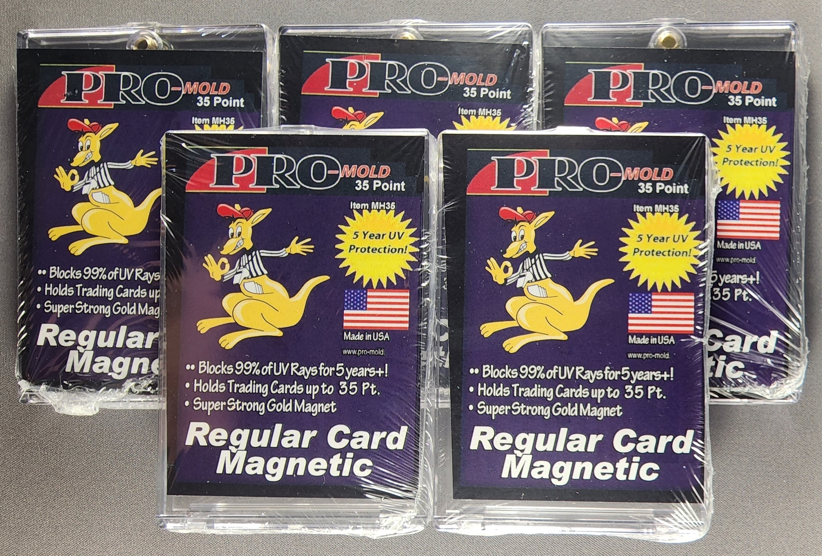 5x Pro Mold MH35 Original 35pt Magnetic Card Holder One Touch -Made in USA!
