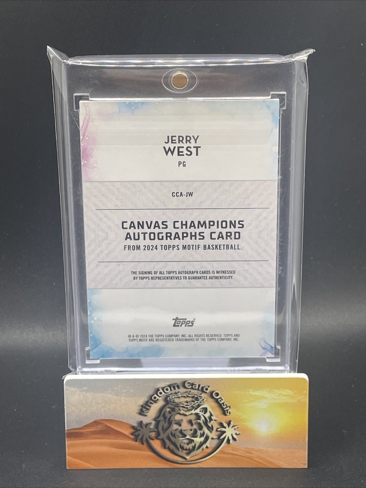 💥2024 Topps Motif NBA Canvas Champions Jerry West Auto #CCA-JW #d /25 Lakers💥