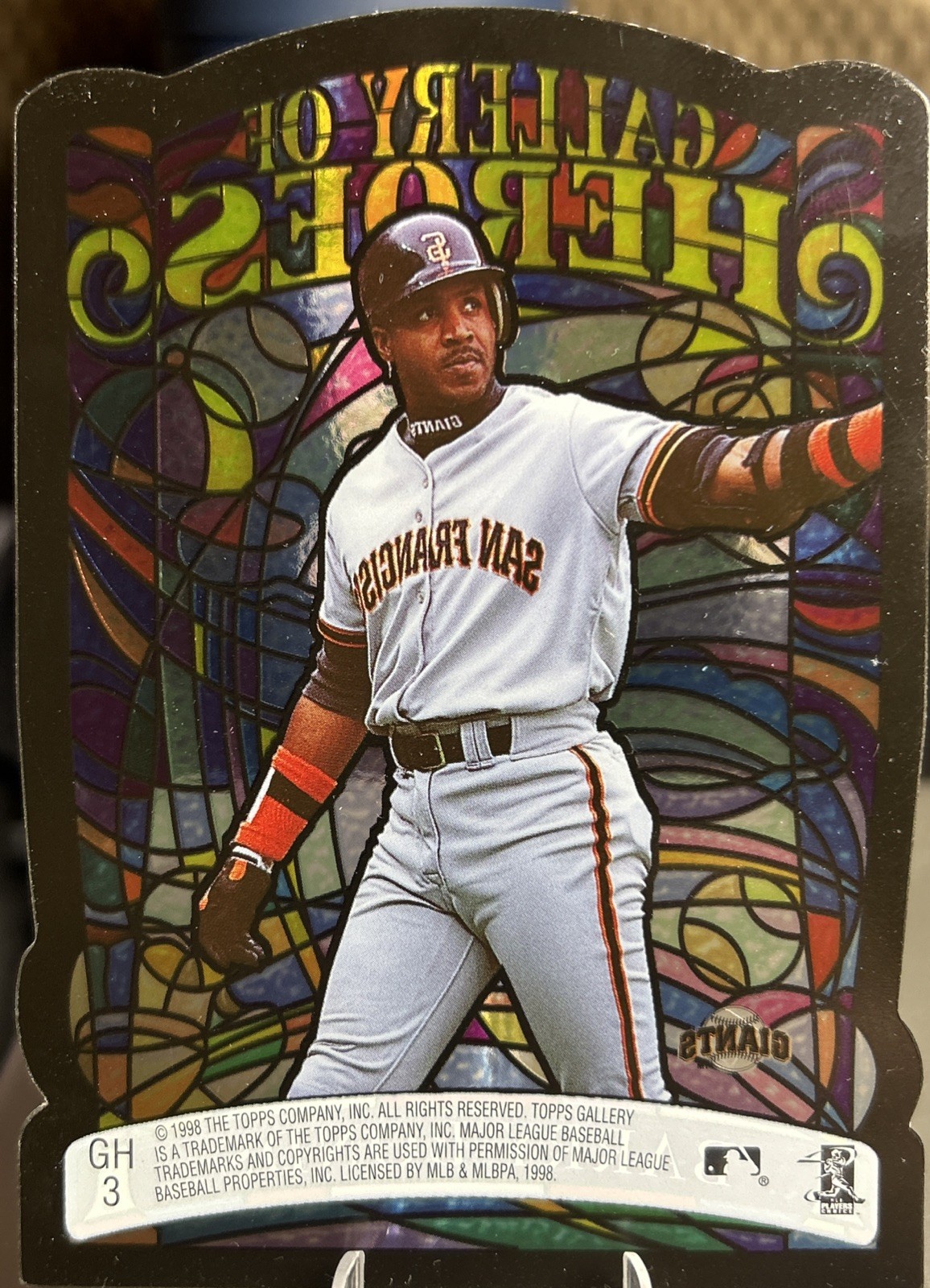 1998 Topps Gallery Gallery of Heroes Barry Bonds #GH3 Jumbo