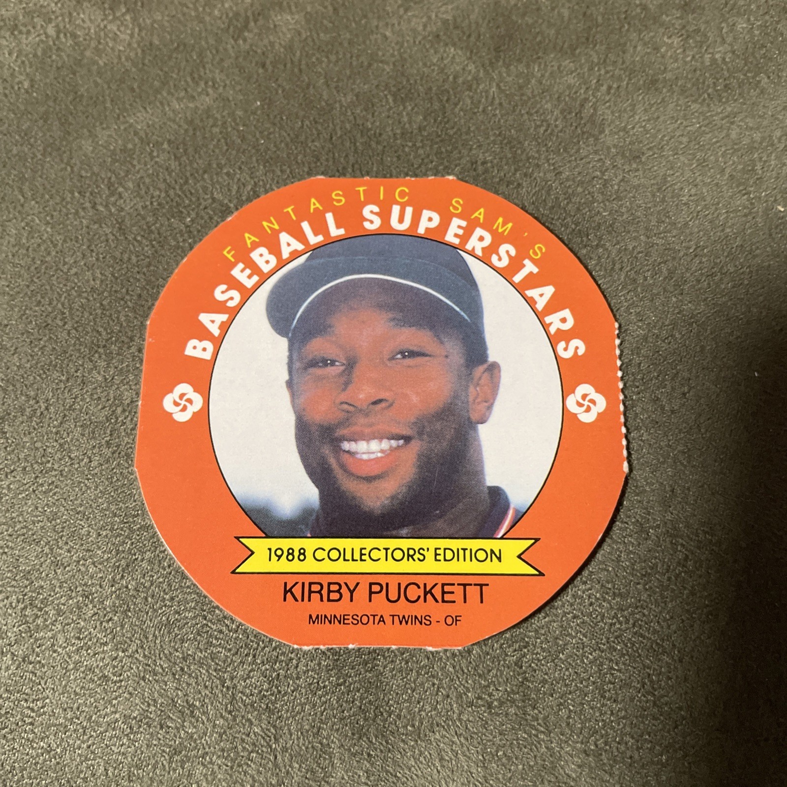 1988 Fantastic Sam’s Baseball Superstars Discs #1 Kirby Puckett Minnesota Twins