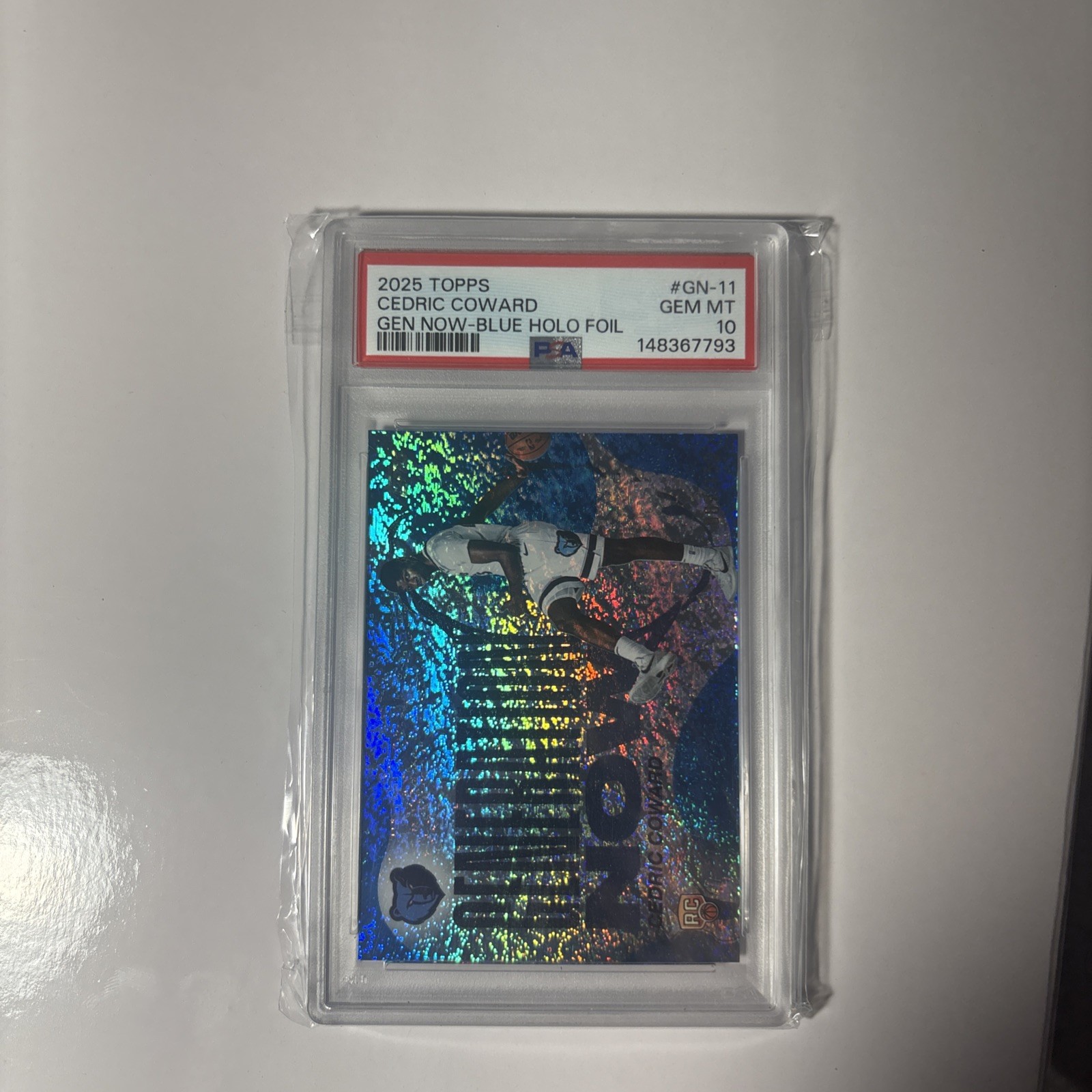 2025 Topps – Generation Now Cedric Coward #GN-11 Blue Holofoil /150 (RC) PSA 10