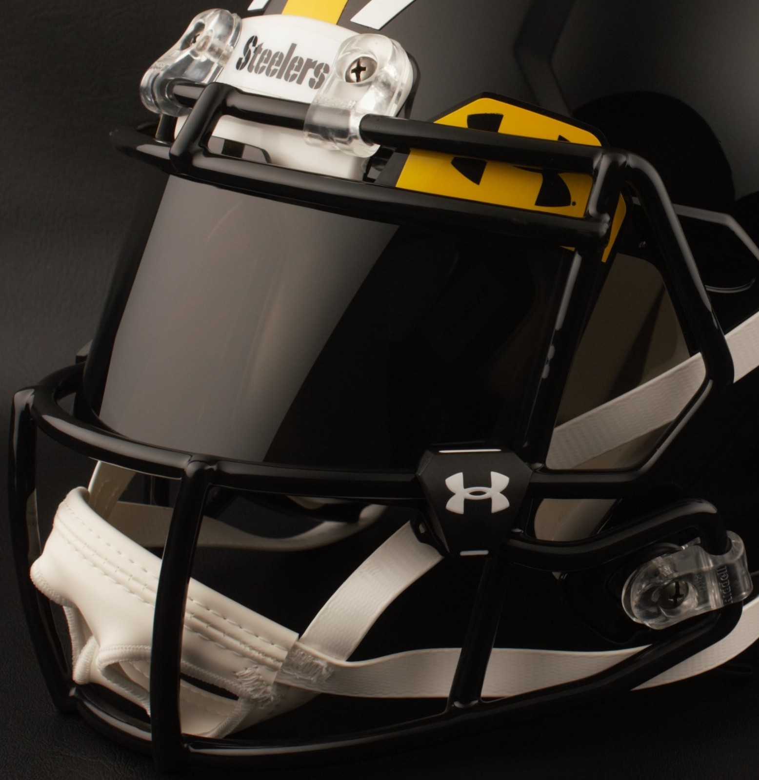 PITTSBURGH STEELERS NFL Football Helmet with BLACK-TINT Visor / Eye Shield