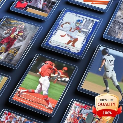 200 Hard Plastic Card Sleeves, Premium Card Sleeves, 3″x 4″ Baseball Cards