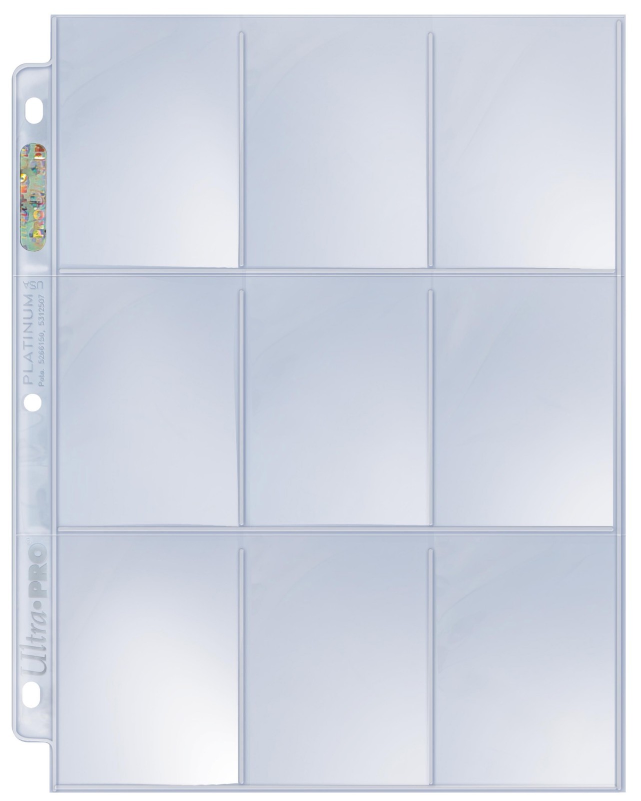 100 Ultra PRO Platinum 9-Pocket Card Pages Sheets Protectors Box 81320 baseball