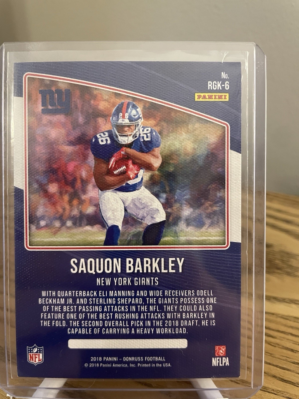2018 Panini Donruss – Rookie Gridiron Kings Saquon Barkley Giants #RGK-6