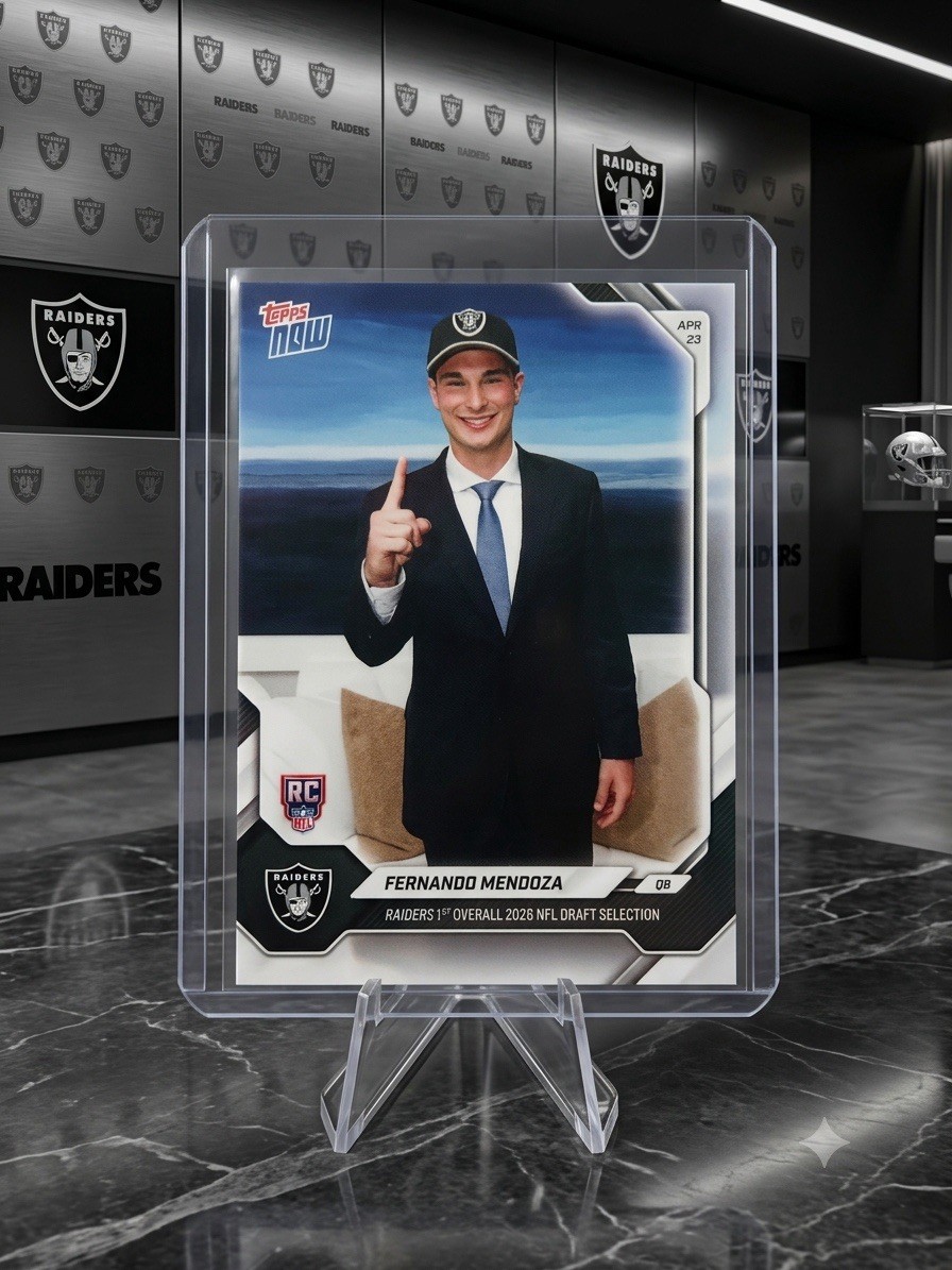 IN HAND🔨Las Vegas Raiders QB RC Fernando Mendoza Topps Now Rookie 2026 #FMEN