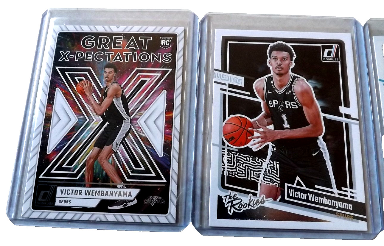 4 Card Lot Panini 2023-24 Donruss The Rookies Victor Wembanyama #1, 10, 220