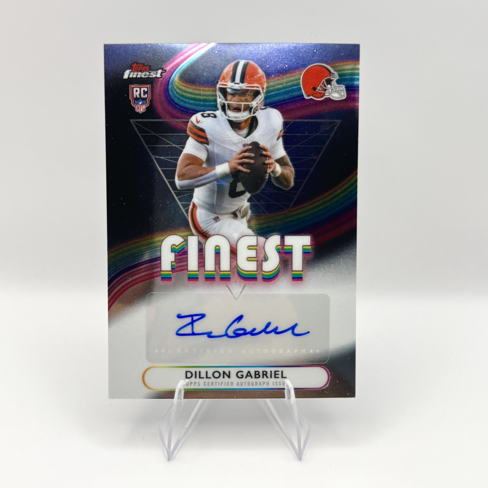 Dillon Gabriel 2025 Topps Finest RC Auto Refractor Browns RC