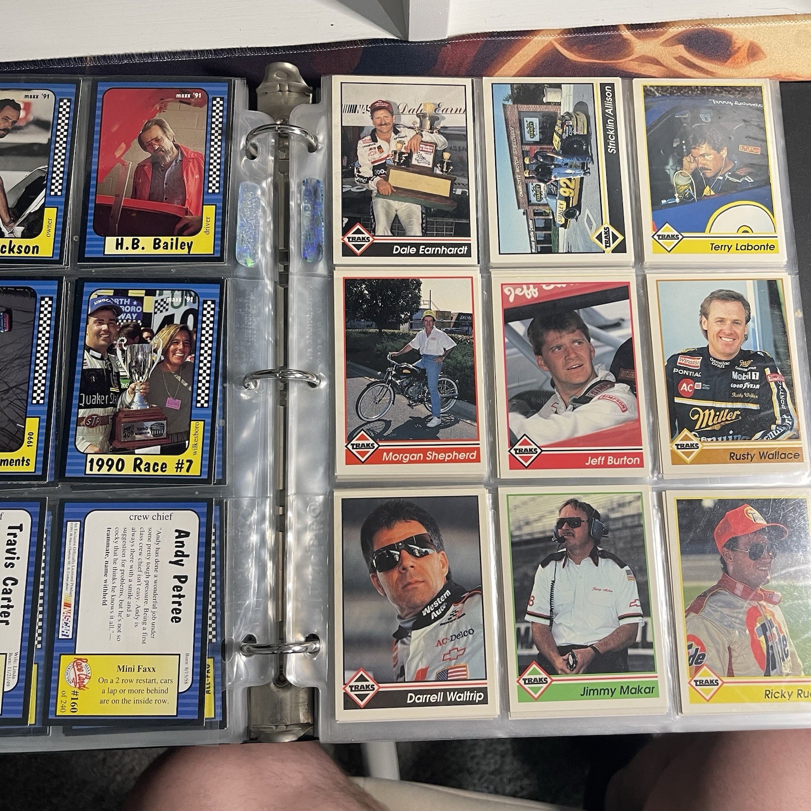 Vinatage 90s Nascar Racing Cards Binder Full