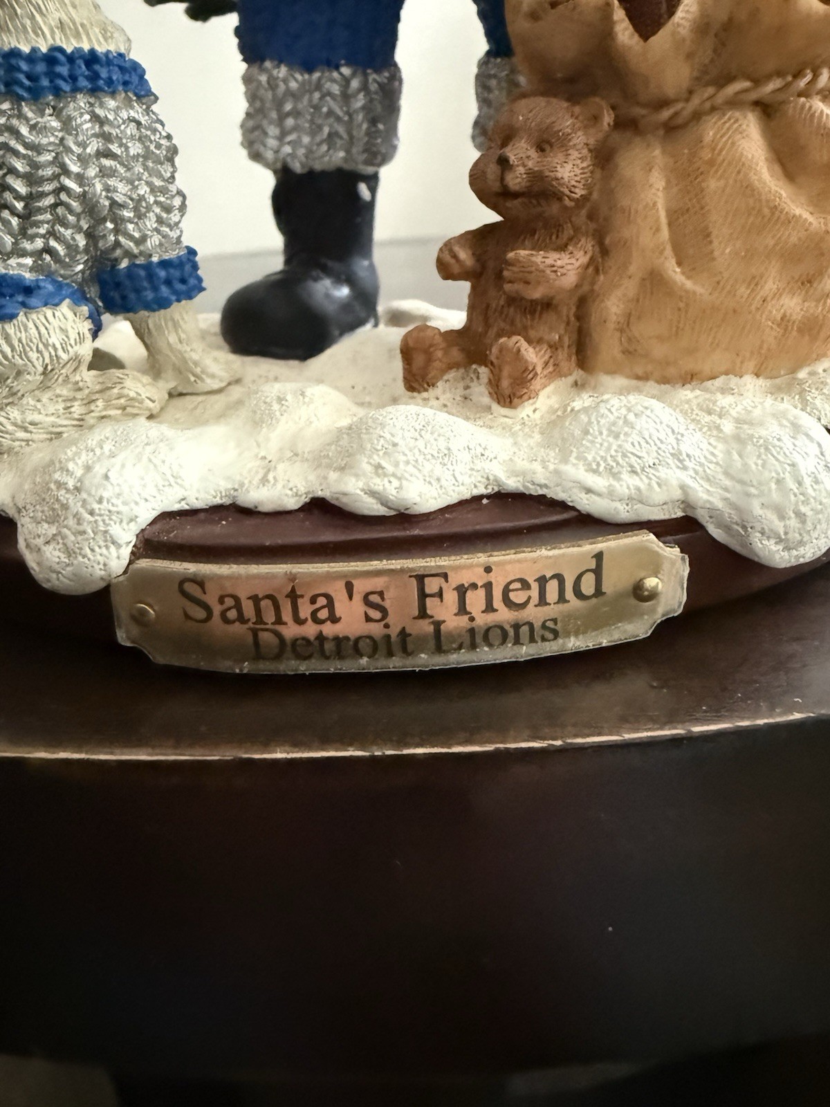 VTG 2002 Detroit Lions Christmas Santa The Memory Company Santa’s Friend NFL