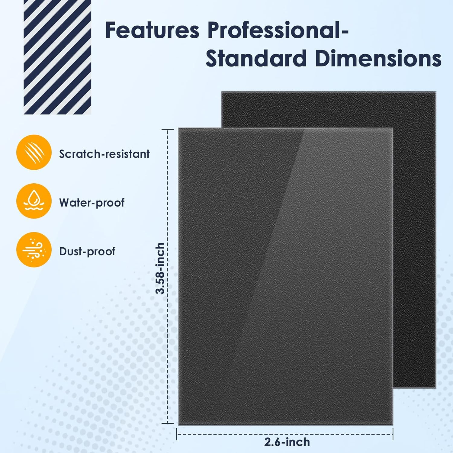 500 Pcs Black Card Sleeves Toploaders for Trading Card, Matte Card Sleeves Deck