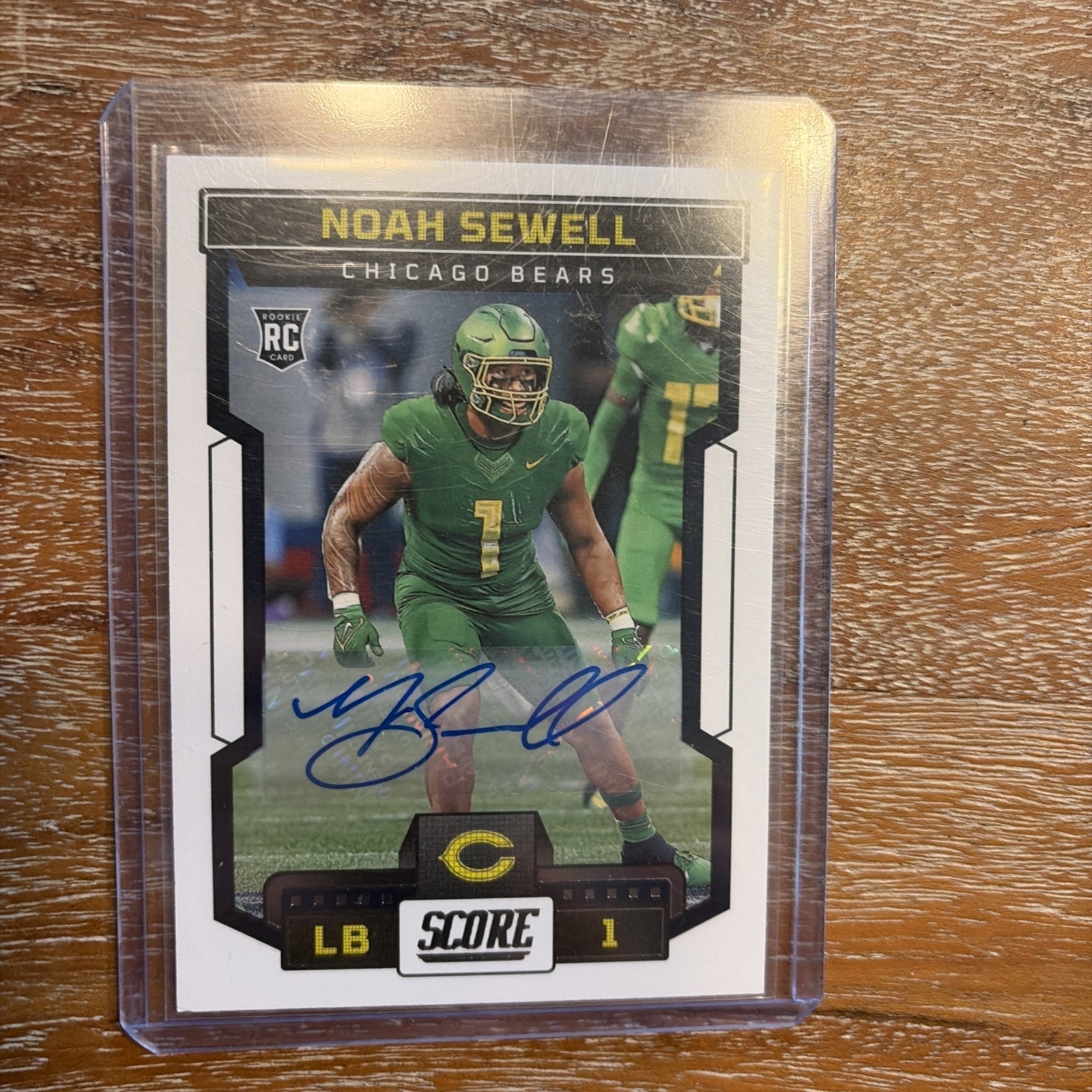 Panini 2023 Score Noah Sewell Rookie Auto Signatures #396 Chicago Bears
