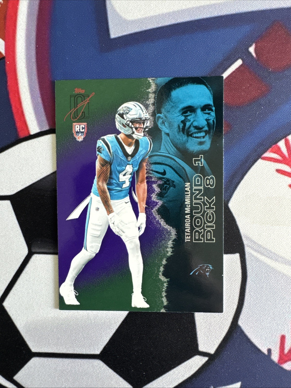 2025 Topps Signature Class Green & Purple Tetairoa McMillan RC #230 Panthers