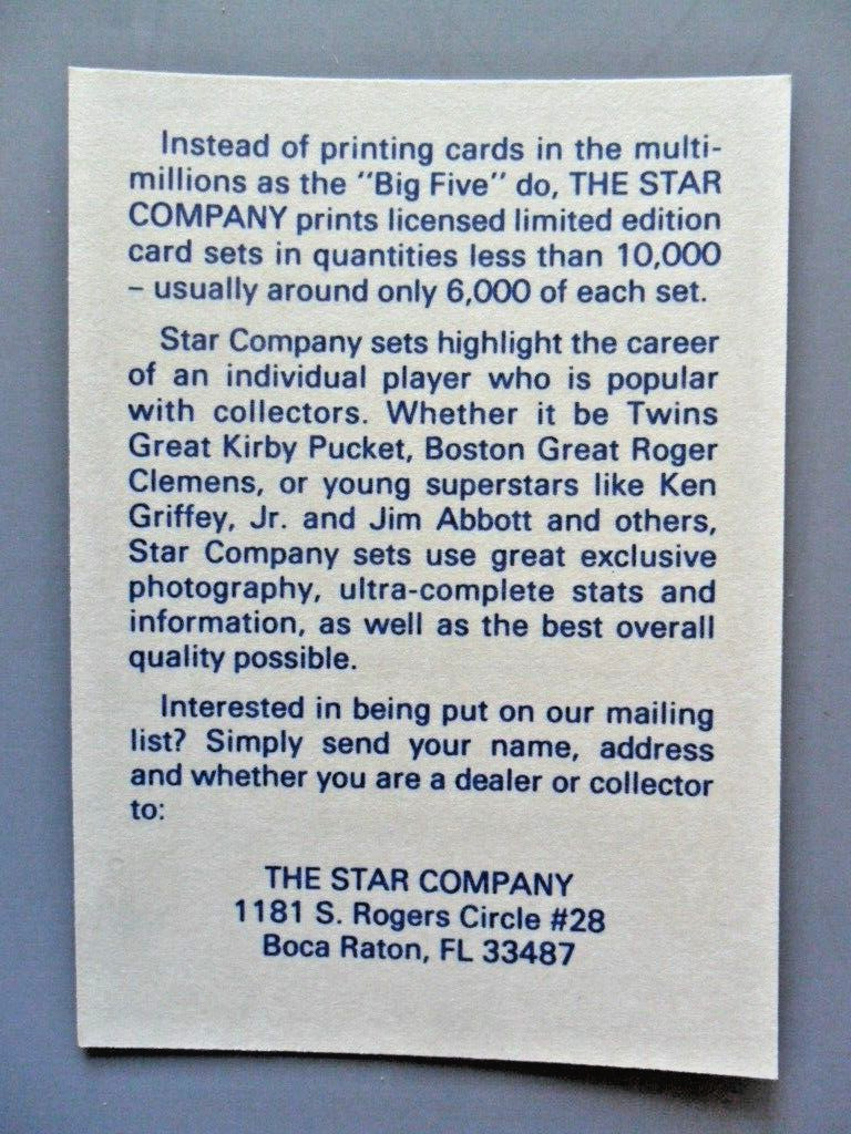 1990-91 Star Basketball Clyde Drexler AD Card Blue NM/MT *Blazers HOF’er*