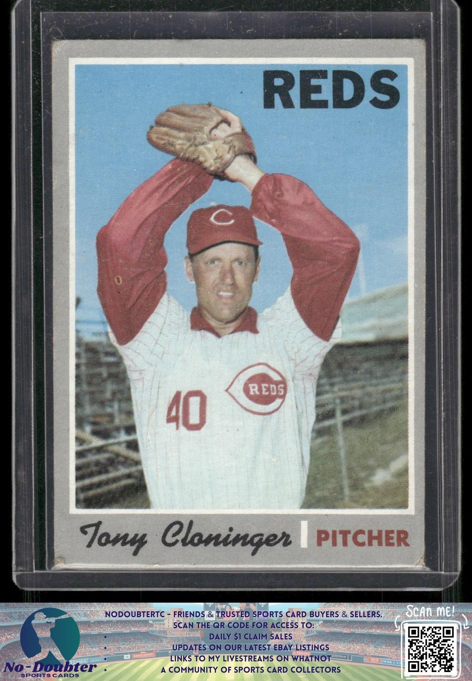 1970 Topps #705 Tony Cloninger Cincinnati Reds 5.1C