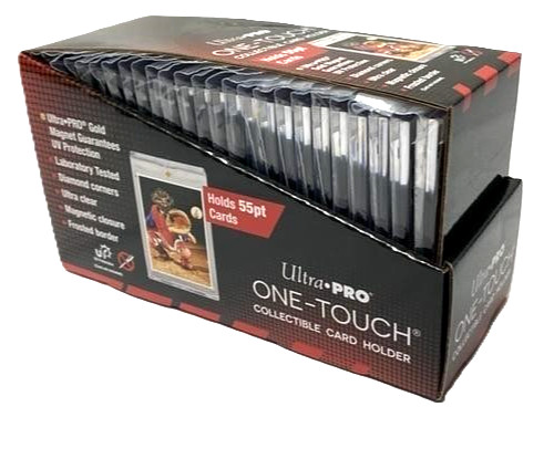 25-PACK Ultra Pro One-Touch Magnetic 55pt Trading Card Holder 81909-UV ccg mtg