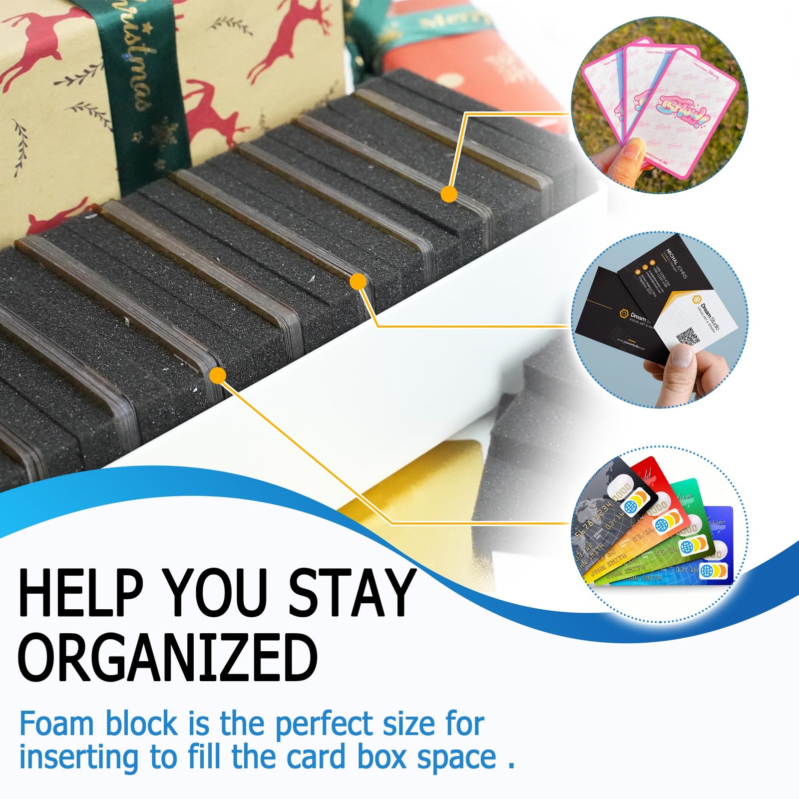 100PCS Foam Card Dividers Anti Extrusion Trading Card Dividers Multifunctiona…
