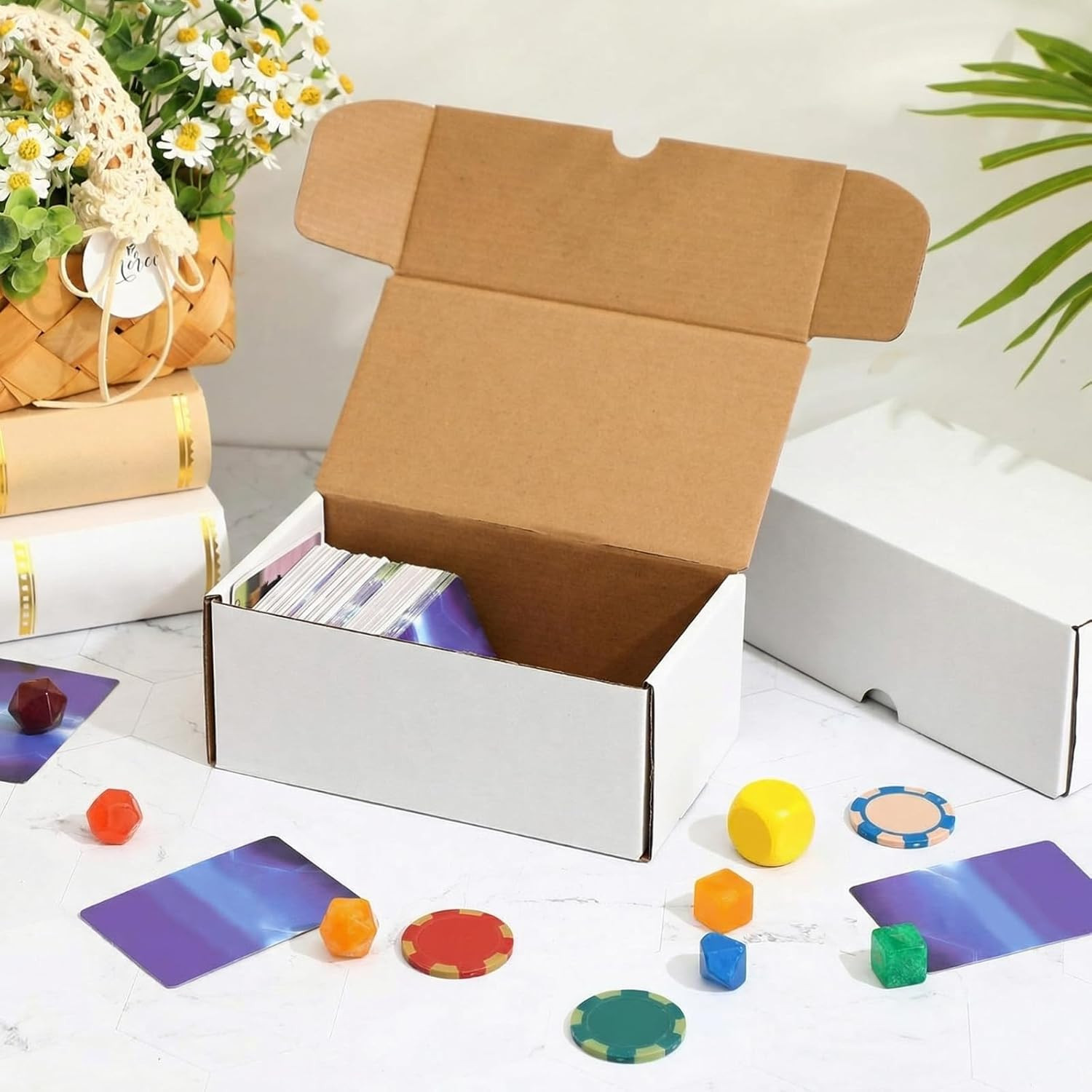40 Pcs 400 Count Trading Card Storage Box Cardboard Baseball Card Storage Box Co