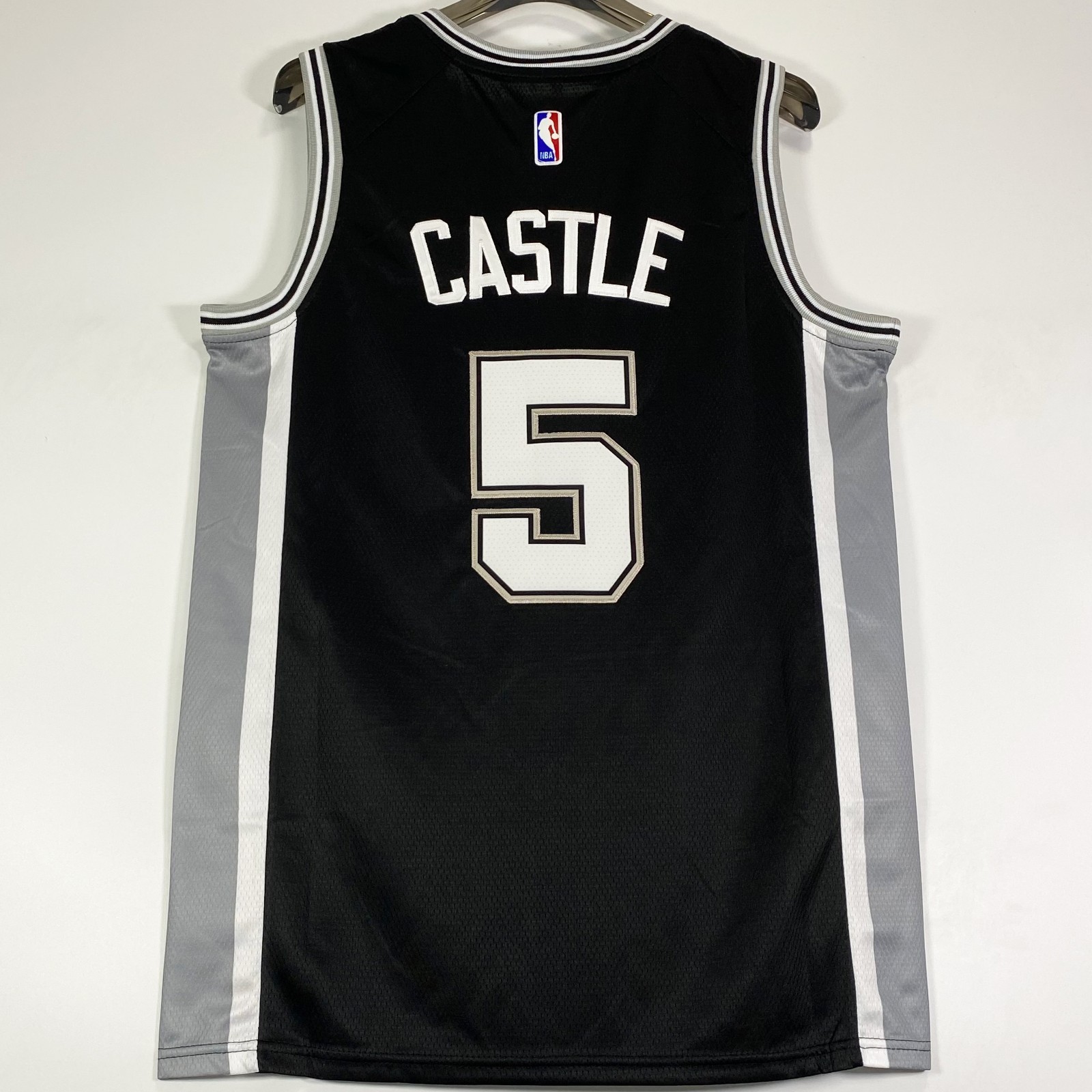 Stephon Castle #5 San Antonio Spurs Stitched Basketball Jersey Black S-2XL