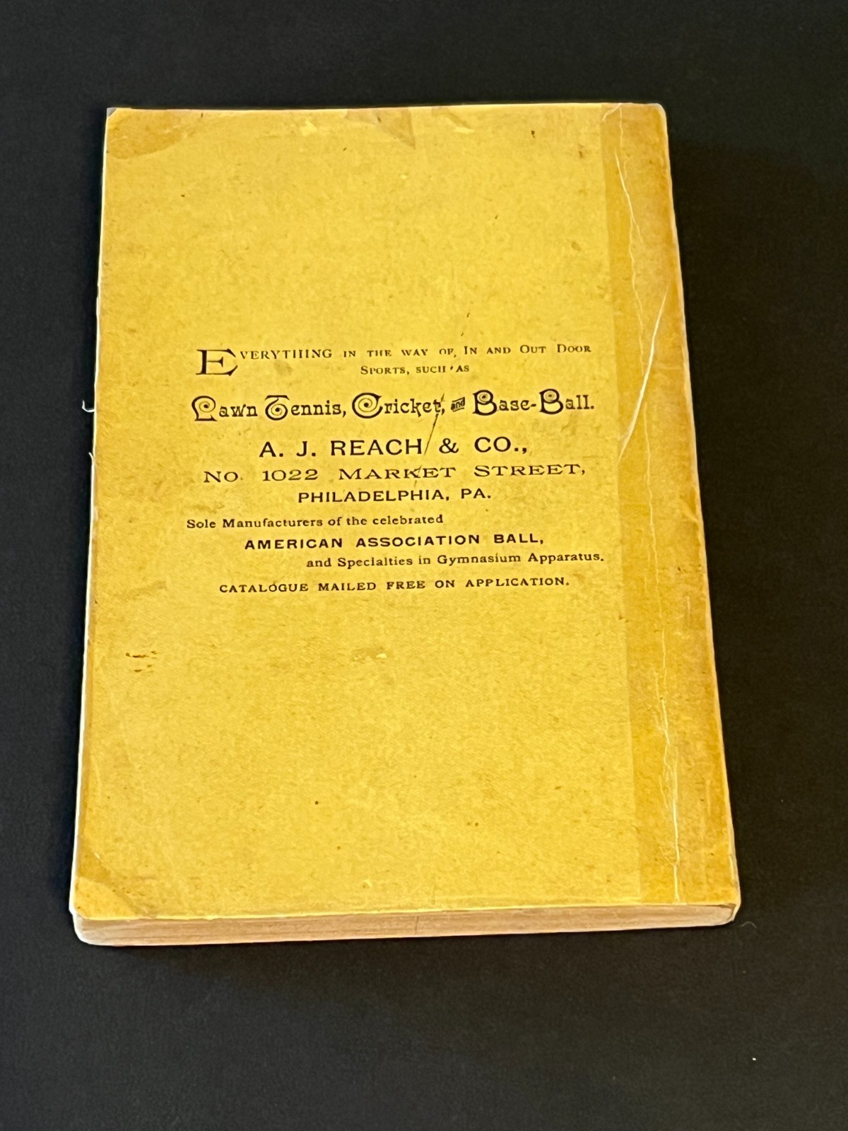 1888 John Montgomery Ward book- “Baseball-How to Become a Player”- 1st Edition