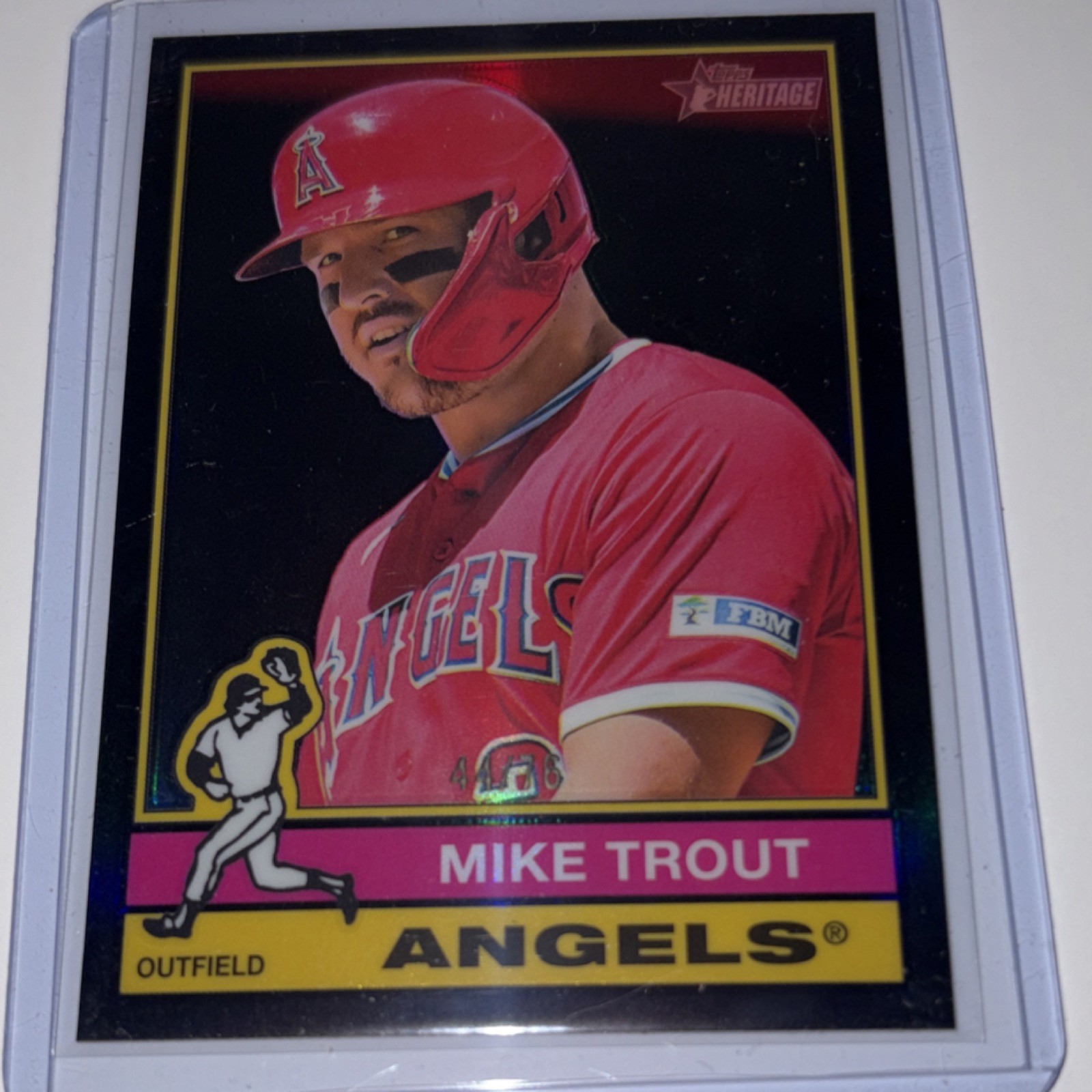 Topps Heritage- Mike Trout- Angels (Topps Heritage) black border 44/75