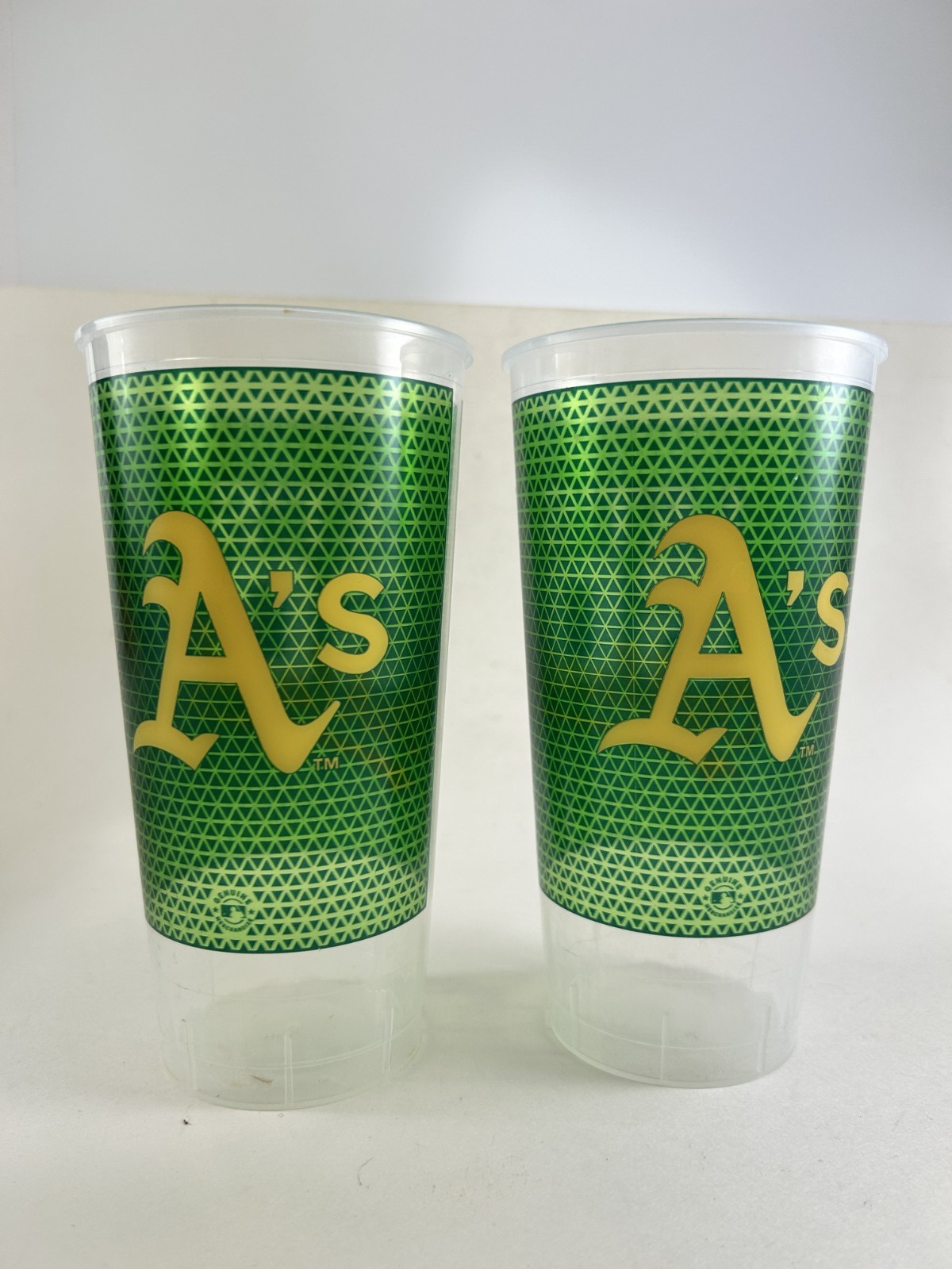 LOT OF 2 OAKLAND A’S PLASTIC DRINKING CUPS BPA FREE