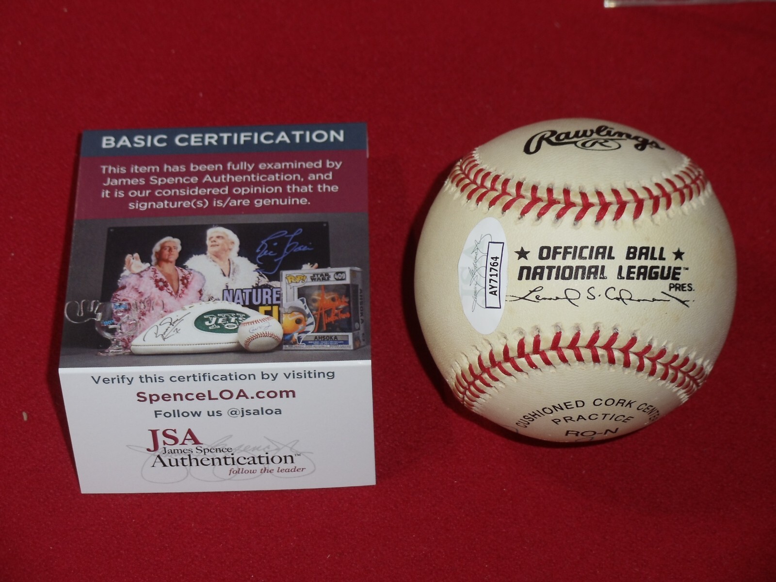Pete Van Wieren Skip Caray Joe Simpson Signed Baseball JSA Cert Braves RARE!