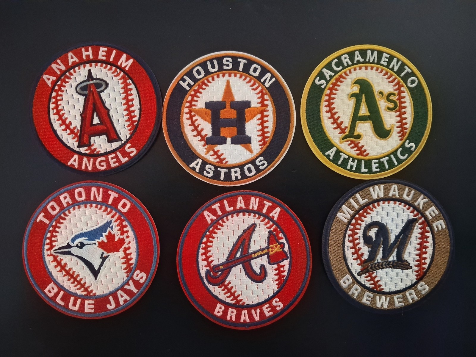 All 30 MLB Team Logos Iron On Patches Round 3″ in Diameter