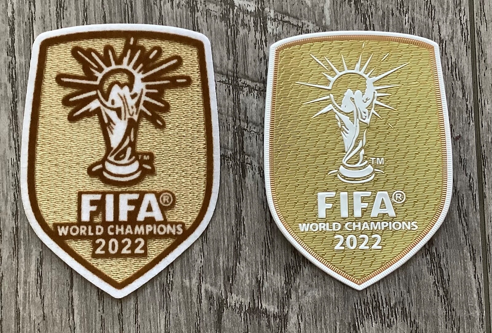 FIFA World Cup Champions 2022 Football Gold Badge Patch Heat Press