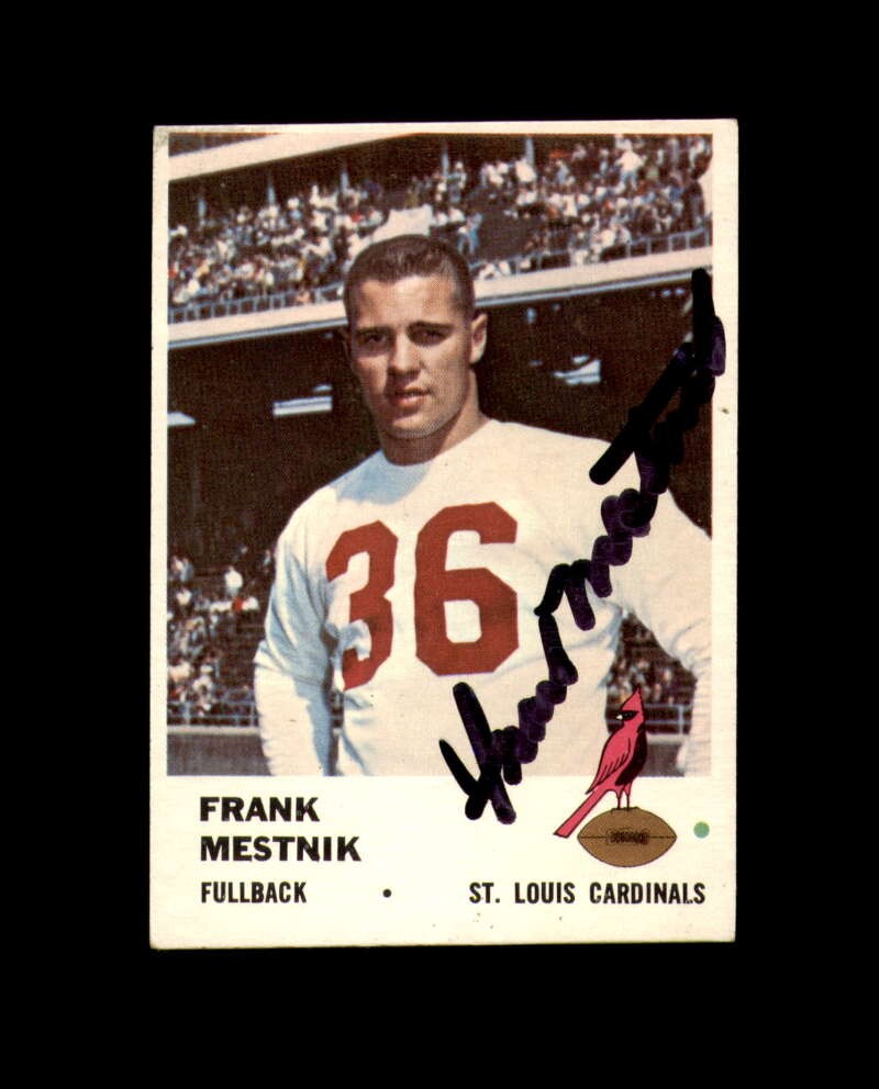 Frank Mestnik Signed Original 1961 Fleer St. Louis Cardinals Autograph