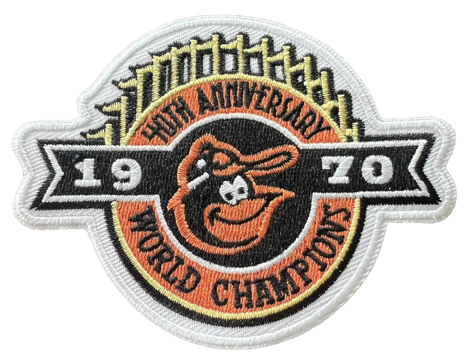 1970 World Series Jersey Patch Baltimore Orioles Vs. Reds 4in Patch Sew Iron