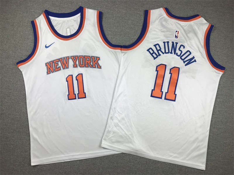 YOUTH’s Jalen #11 Brunson Embroidered Jersey Blue 6 colors-SIZE S to XL Free tax