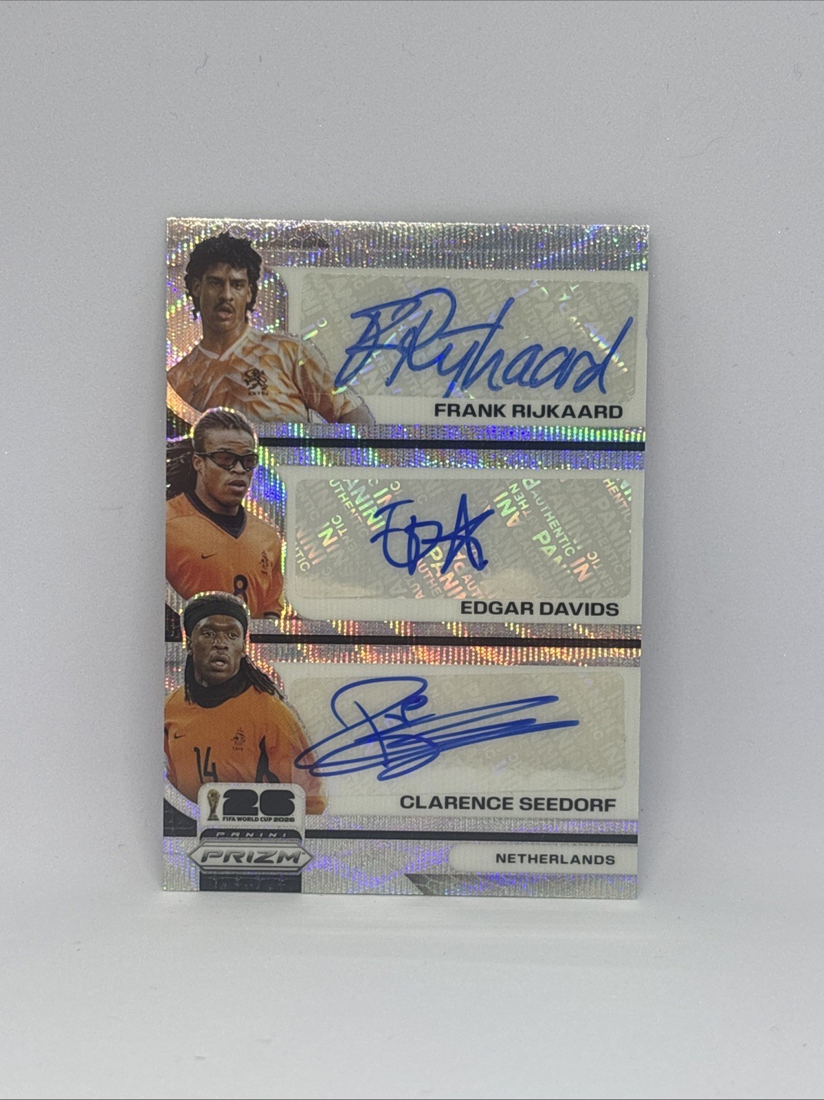 2026 FIFA Prizm – Rijkaard, Davis, Seedorf Triple Auto Prizm Netherlands #TS-FEC