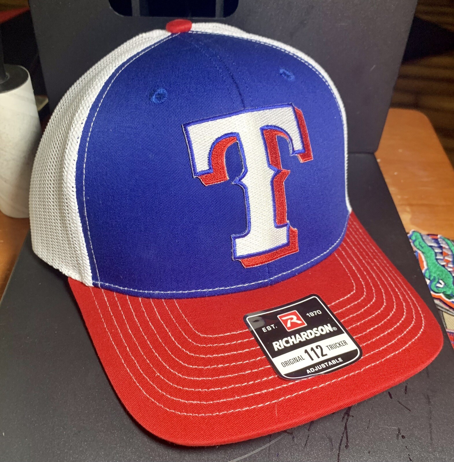 Texas Rangers MLB Richardson 112 Snapback Trucker Hat Red/ White/blue