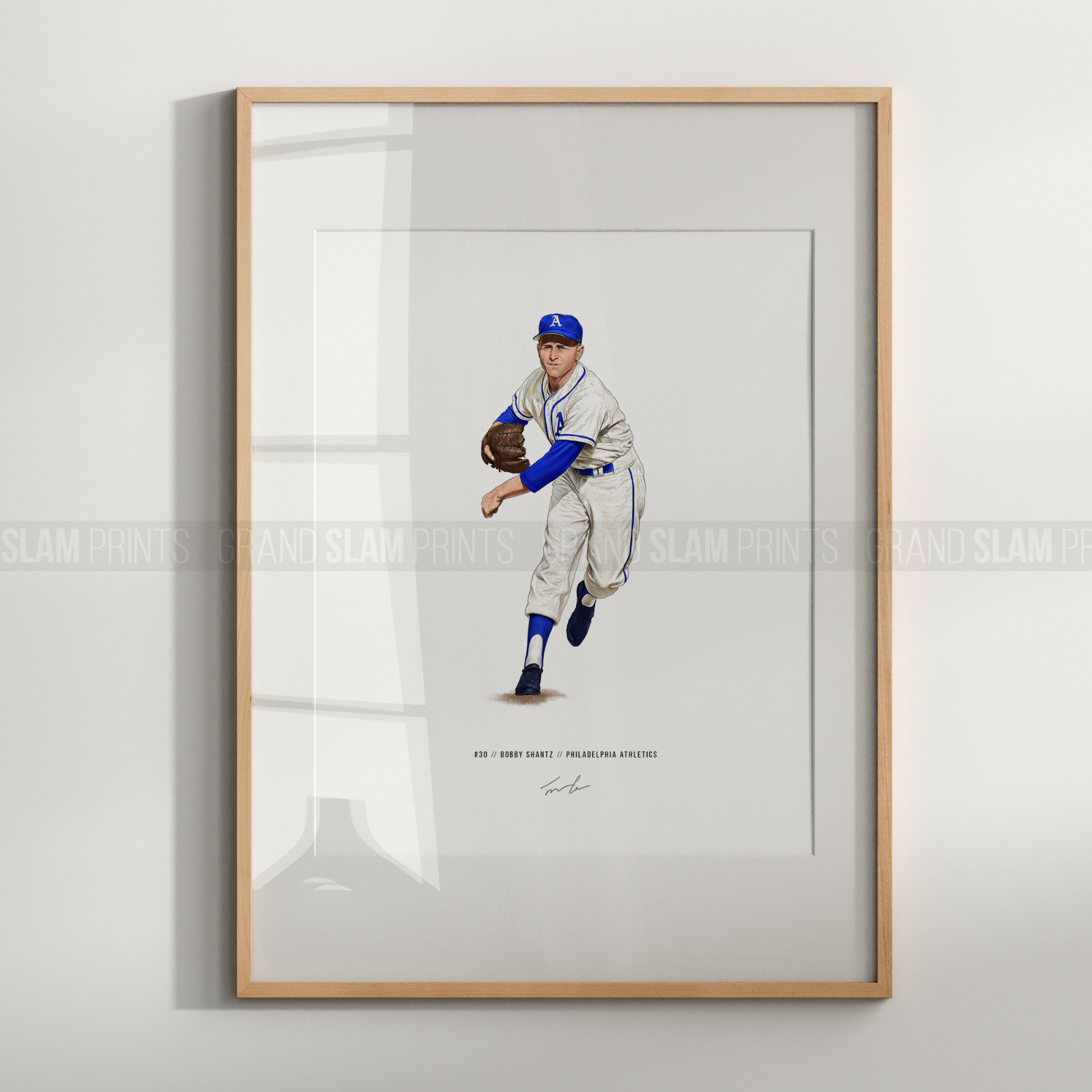 Bobby Shantz Philadelphia Athletics Baseball 8×10 Print Poster Art Illustrated