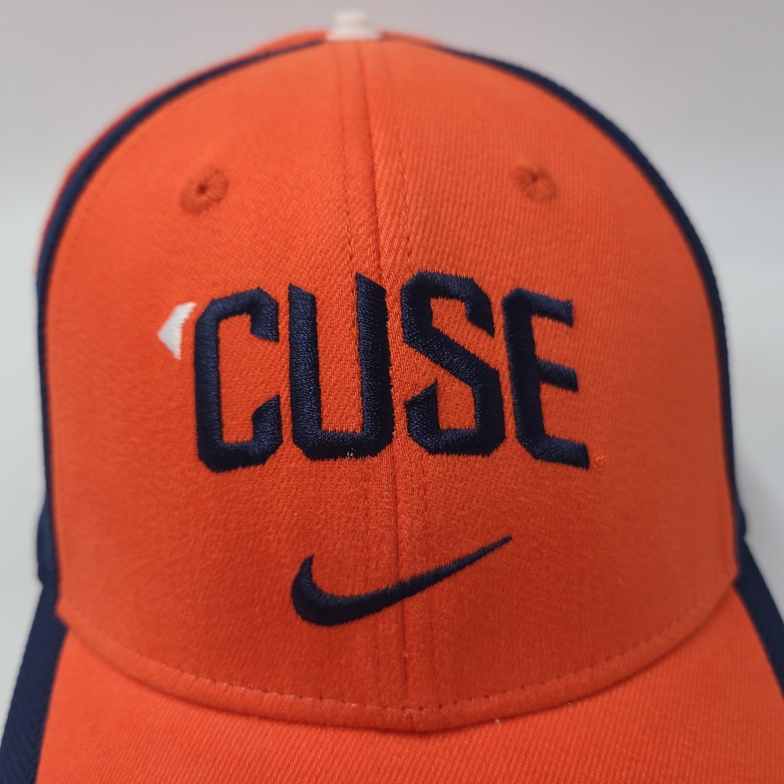 Syracuse Orange Hat Fitted One Size Nike Orange Blue NCAA Center Swoosh Flex Men