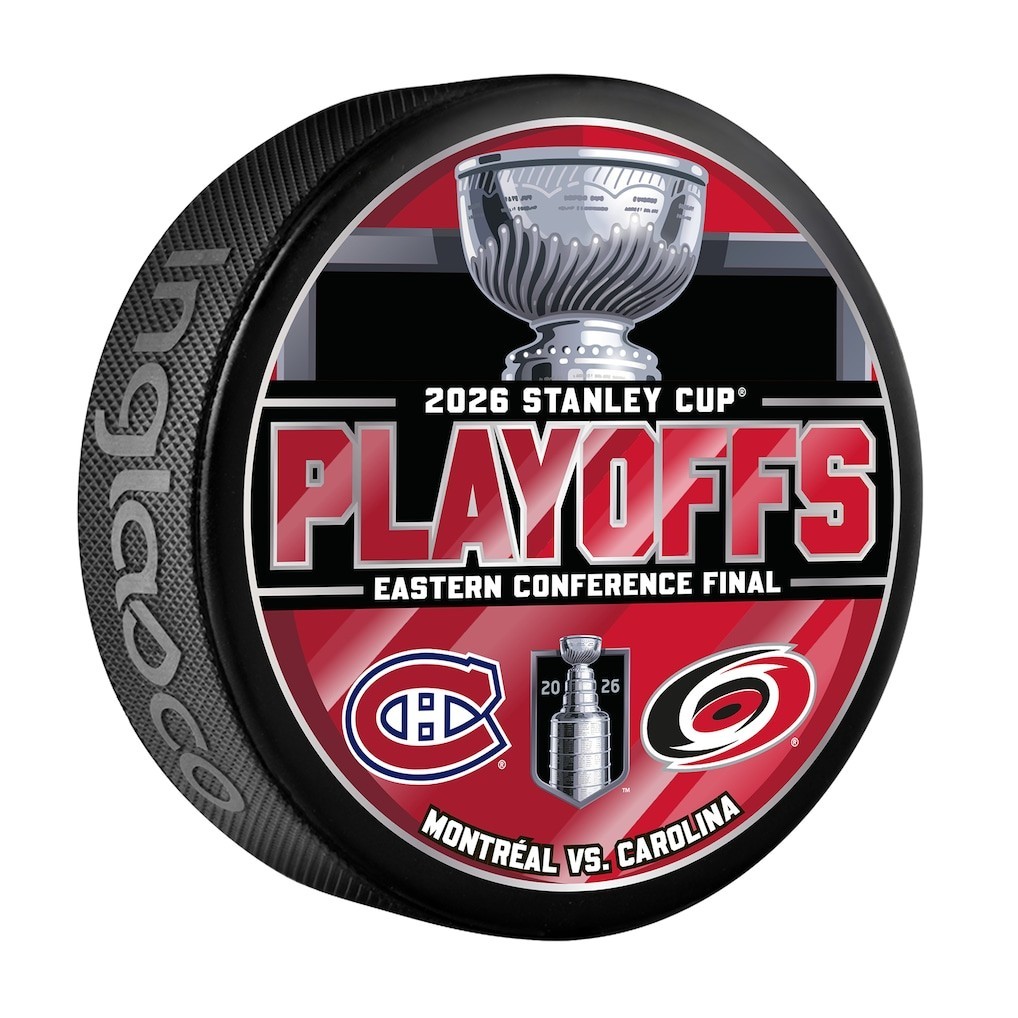2026 Stanley Cup Playoffs Dueling Puck Montreal Canadiens/Carolina Hurricanes R3
