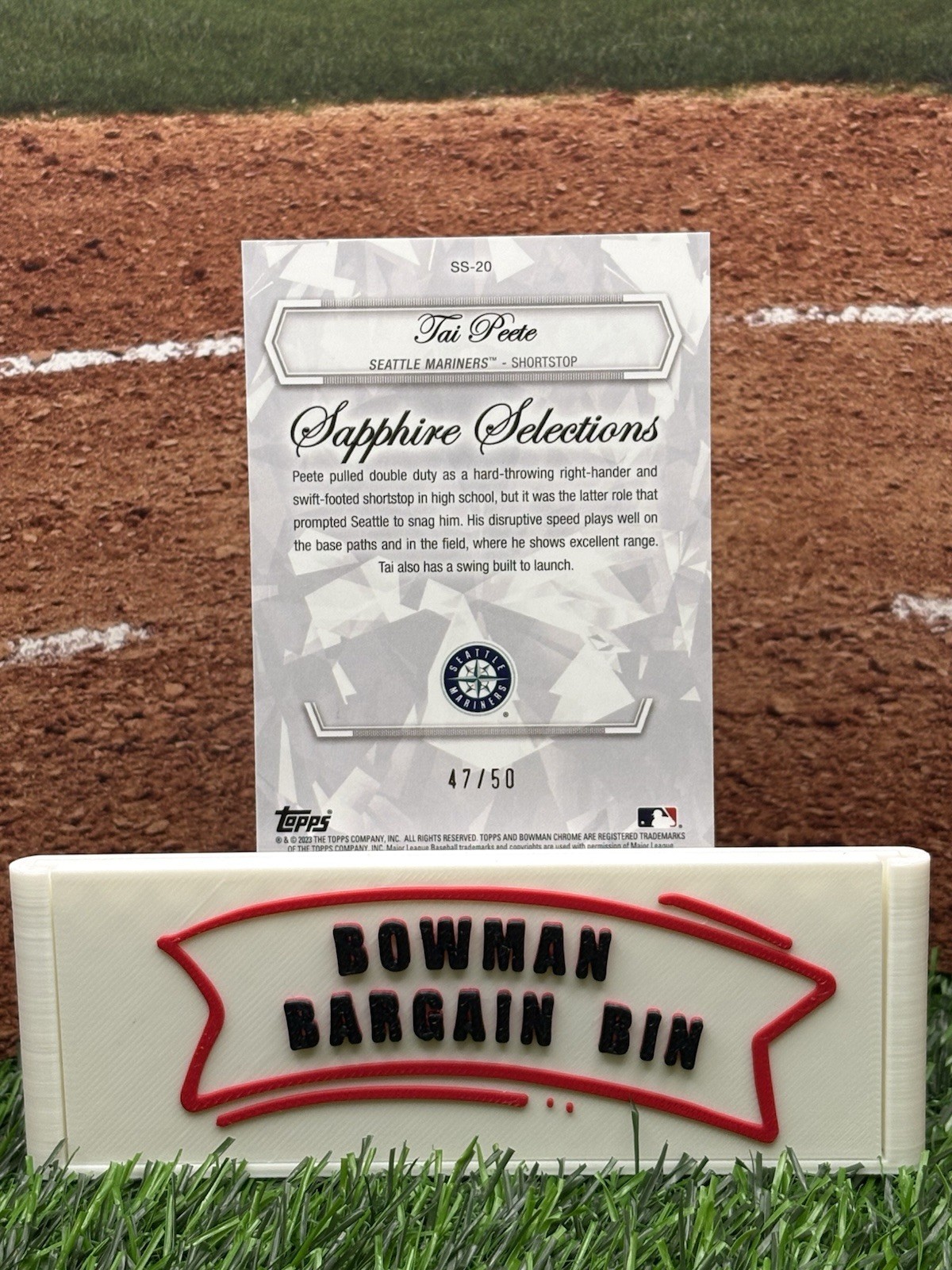 2023 Bowman Draft S/E Sapphire Selections Tai Peete Rainbow Lot /1, /5, /25, /50